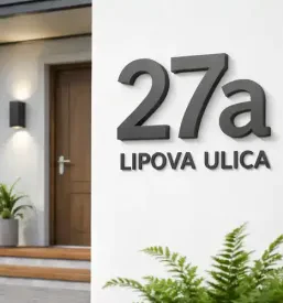 Moderno oblikovane hišne številke iz različnih materialov, prilagojene željam vsakega kupca.