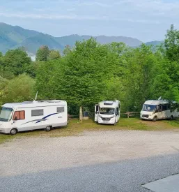 Camp and bar in Tolmin, Goriška