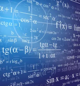 Dolg matematični račun, ki ga učenci rešujejo pri matematiki.