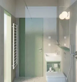 Kopalnica v doberm heritage hotelu ob Soči, ki ponuja veliko možnosti razvajanja in uživanja.
